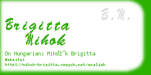 brigitta mihok business card